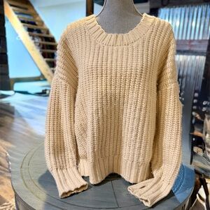 Elegant Cream Knit Sweater